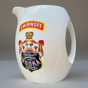 Vintage Smirnoff Ceramic Water Pitcher - 6”